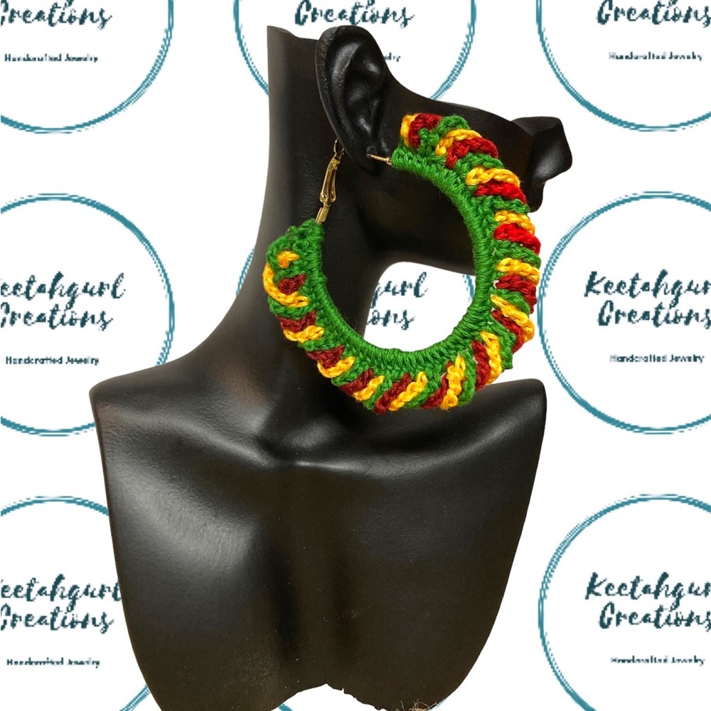 COPY - Handcrafted By Keetahgurl Crochet Hoops